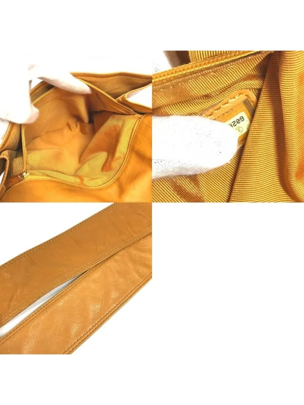 Chanel Shoulder Bag CC Logo All Over Pattern Leather Orange